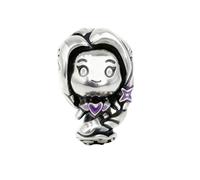 WEIMU Charms Stopper 925 Sterling Silver para pulsera con clip de goma Charms para abalorios, pulseras colgantes espaciadores, m, Plata de ley, Circonita cúbica