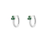 WEIMU Pendientes de plata de ley 925 para mujer, pendientes de aro con pluma, estrella, sol, piedra lunar, planeta Saturno, cactus, corazón, con circonitas brillantes, para mujeres y niñas, M, Plata