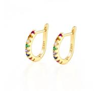 WEIMU Pendientes de plata de ley 925 para mujer, pendientes de aro con pluma, estrella, sol, piedra lunar, planeta Saturno, cactus, corazón, con circonitas brillantes, para mujeres y niñas, M, Plata