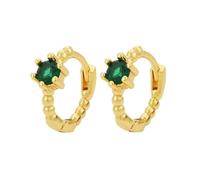 WEIMU Pendientes de plata de ley 925 para mujer, pendientes de aro con pluma, estrella, sol, piedra lunar, planeta Saturno, cactus, corazón, con circonitas brillantes, para mujeres y niñas, M, Plata