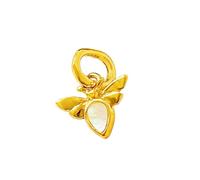 WEIMU Roségold encantos tapón 925 plata para pulsera con goma clip tapón encantos para cuentas encanto pulsera colgante espaciador (Biene)