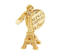 WEIMU Roségold encantos tapón 925 plata para pulsera con goma clip tapón encantos para cuentas encanto pulsera colgante espaciador (Eiffel)