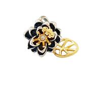 WEIMU Roségold encantos tapón 925 plata para pulsera con goma clip tapón encantos para cuentas encanto pulsera colgante espaciador (Blume)