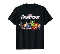 Wein Corgivengers Shirt Corgi Avenger Corgi Shirt Dog Lover T-Shirt，Short Sleeve T-Shirt Top 100% Cotton S-3XL