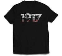 Weinafang 1917 Mens T Shirt - World War 1 Movie Film TV Cinematic Trench British Soldier Top Black L