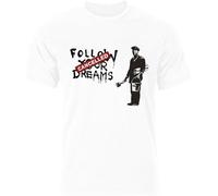 Weinafang Bansky Follow Your Dreams Cancelled Street Art Da Uomo Men's T-Shirt Top White 3XL