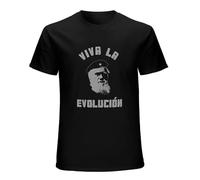 Weinafang Charles Darwin Viva La Evolucion Evolution Funny T-Shirt Mens Black XXL