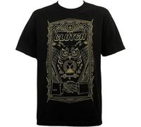 Weinafang Clutch Men's All Seeing Owl T Shirt Short Sleeve Round Neck Clothing Black XL