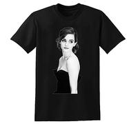 Weinafang Emma Watson Mens T-Shirt Unisex Mens Tees Black L