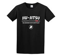 Weinafang Jiu Jitsu Grappling The Ground Is My Safe Place O Neck Men T-Shirt Black S