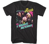 Weinafang Poison I Want Action Mens T Shirt Metal Album Cover Concert Tour Merch Black S