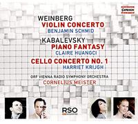 Weinberg : Concerto pour violon et orchestre, Fantaisie pour piano et orchestre en fa mineur (d après Schubert D 940) - Concerto pour violoncelle et orchestre n° 1 en sol mineur, op. 49