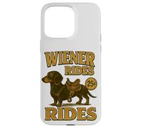 Weiner Rider Funny Dachshund Dog Broma Adulto Dueño de Dachshund Carcasa para iPhone 15 Pro MAX