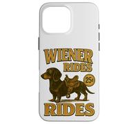 Weiner Rider Funny Dachshund Dog Broma Adulto Dueño de Dachshund Carcasa para iPhone 16 Pro MAX