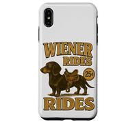 Weiner Rider Funny Dachshund Dog Broma Adulto Dueño de Dachshund Carcasa para iPhone XS MAX