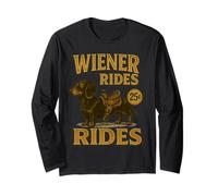 Weiner Rider Funny Dachshund Dog Broma Adulto Dueño de Dachshund Manga Larga