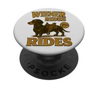 Weiner Rider Funny Dachshund Dog Broma Adulto Dueño de Dachshund PopSockets PopGrip Adhesivo