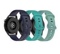 WEINISITE 20mm Correa para Garmin Forerunner 158/55/245/645, Mujeres Hombres Silicona Repuesto Pulsera Compatible con Vivoactive 3/vivomove HR/venu plus Deporte Watch (verde+teal+azul)