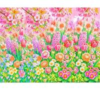 Weiniuniu DIY kit de punto de cruz preimpreso Exhibición floral kit estampado para adultos principiantes 11 quilates kits de bordado arte de pared para 50x70 cm