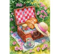 Weiniuniu DIY kit de punto de cruz preimpreso Maleta kit estampado para adultos principiantes 11 quilates kits de bordado arte de pared para 40x50 cm