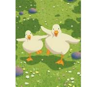 Weiniuniu DIY kit de punto de cruz preimpreso Pato de dibujos animados kit estampado para adultos principiantes 11 quilates kits de bordado arte de pared para 50x70 cm