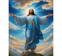 Weiniuniu Kit de punto de cruz de para adultos Jesús, el hombre religioso kit de bordado estampado de 11 quilates DIY principiantes decoración del hogar40x50 cm