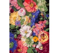 Weiniuniu Kit de punto de cruz de para adultosAbundantes flores kit de bordado estampado de 11 quilates DIY principiantes decoración del hogar50x70 cm