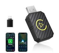 Weinsamkeit Adaptador Inalámbrico 2 en 1 para Android Auto y CarPlay | Conversión de Cableado a Inalámbrico | Dongle USB C/A Plug & Play | Conexión Estable | Compatible con el 98% de los Coche