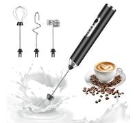 Weinsamkeit Espumador de Leche, Batidor de Leche Espuma Electrico con 3 Batidores de Acero Inoxidable USB Recargable Espumador Leche 3 Velocidades Vaporizador de leche para Capuchino Café Leche Matcha