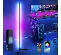 Weinsamkeit Lámpara de Pie LED, 165cm Lámpara de Pie Regulable RGB con Remoto y APP, 16 Millones de Colores, Sincronización Musical, DIY, Temporizador para Sala de Estar, Dormitorio, Sala de Juegos