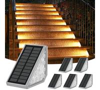 Weinsamkeit Lámparas Solares para Exteriores con Sensor de Movimiento, Set de 6 Luces Solares para Escaleras Exteriores - 1200mAh/3000K/IP65, Luz Solar para Pasillos, Escaleras, Caminos