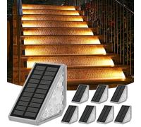 Weinsamkeit Lámparas Solares para Exteriores con Sensor de Movimiento, Set de 8 Luces Solares para Escaleras Exteriores - 1200mAh/3000K/IP65, Luz Solar para Pasillos, Escaleras, Caminos