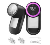 Weinsamkeit Quitapelusas Electrico, Quita Bolas de Ropa Recargable con 3 Velocidades y Pantalla LED, Portátil Maquina Quitapelusas de 6 Cuchillas Quita Pelusas Ropa Eléctrico para Ropa y Muebles
