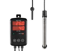 Weipro Calentador de acuario de titanio de 1000 W, calentador sumergible de pecera con controlador de temperatura de pantalla digital, ajustable de 0 ℃ a 40 ℃, calentamiento rápido para agua dulce