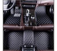 WEIQQI Alfombrillas para Coche de Cuero Alfombra del Piso para BYD Seal U DM-i 2023 2024 2025, Impermeable cojín de Suelo del Coche para Todo Tipo de Clima,Black/E