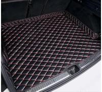 WEIQQI Coche Cuero Alfombrillas Maletero para BYD Seal U DM-i 2024 2025(Audio on The Right), Funda de Maletero Impermeable Antideslizante Alfombra Protectora Accesorios,Blackred/E
