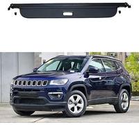 WEIQQI Coche Maletero Cubierta De Carga RetráCtil para Jeep Compass 2017 2024, Cubierta De Maletero Paquetes Tronco Carga Pantalla Retráctil para Maletero