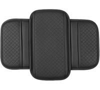 WEIQQI Funda Reposabrazos Coche para KIA Rio 5 2015-2019, Cuero Apoyabrazos Protector Impermeable para La Consola Central del Reposabrazos,Black/A