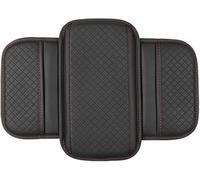 WEIQQI Funda Reposabrazos Coche para KIA Stonic 2017-2021, Cuero Apoyabrazos Protector Impermeable para La Consola Central del Reposabrazos,Blackred/B