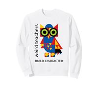Weird Teachers Build Character Geométrico Búho Diseño Abstracto Sudadera