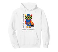 Weird Teachers Build Character Geométrico Búho Diseño Abstracto Sudadera con Capucha