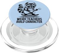 Weird Teachers Build Character Raccoon Space Guitar PopSockets PopGrip para MagSafe