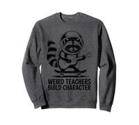 Weird Teachers Build Character Raccoon Space Guitar Sudadera
