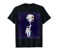 Weirdcore Aesthetic Astronauta Espacial Ojo de Buey Globos Camiseta