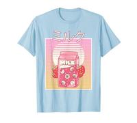Weirdcore Aesthetic Kawaii Strawberry Milk Carton Eyeballs Camiseta