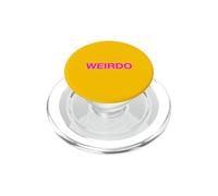 Weirdo Rosa Caliente Groovy Mensaje Orgullosamente extraño extraño Diferente PopSockets PopGrip para MagSafe