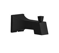 Weirun Juego de grifo de sistema de ducha, pieza de repuesto para baño, bañera, salida de agua, baño, cuadrado, desviador, boquilla para tubo de cobre de 1/2 pulgadas, color negro mate