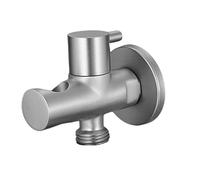 Weirun Toma de pared de ducha de latón para baño, soporte de cabezal de pulverización de ducha, conector de manguera de codo con interruptor de cierre de agua, válvula de control de flujo, níquel cepillado