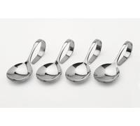 Weis 16164 Cucharas Titbit 11cm 4 Piezas, Acero Inoxidable, Plateado