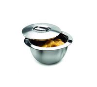 Weis Bol térmico con tapa, diámetro interior 22,5 cm, acero inoxidable, plata, diámetro exterior 30 x 30 x 18 cm, volumen 3 litros.